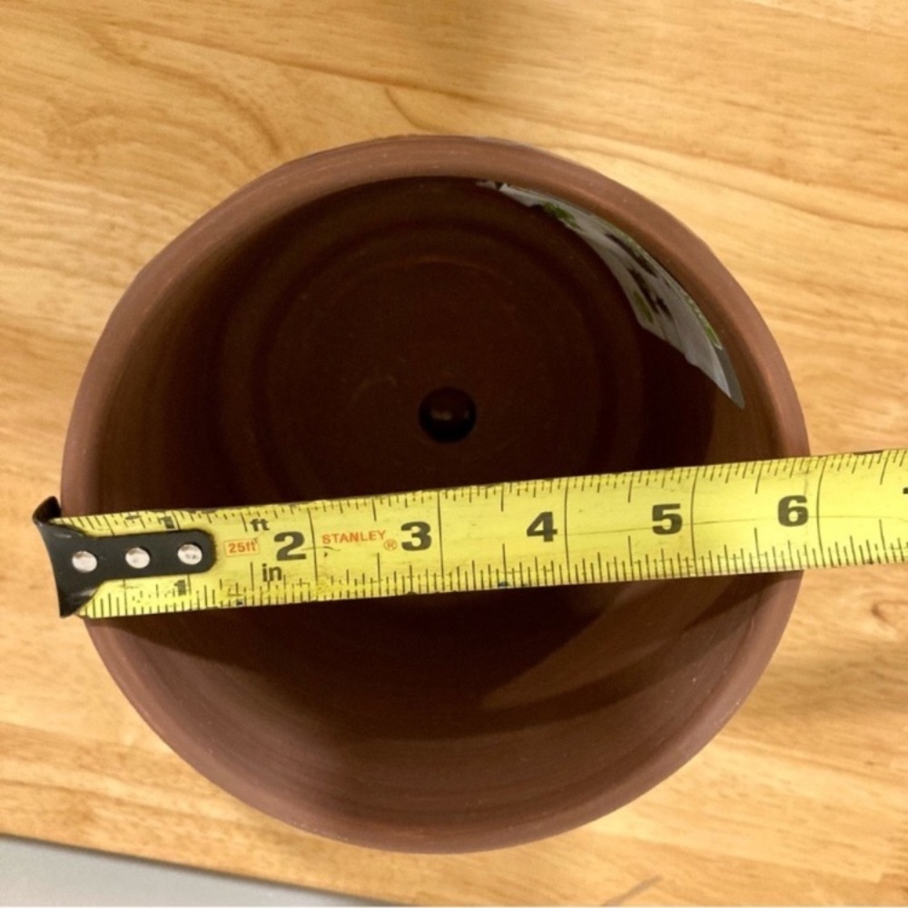 6 Inch Blue Planter Ceramic Pot Cobalt Embossed Floral Pattern Inline Saucer NWT - Picture 15 of 15